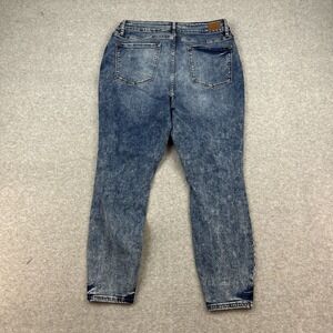 Judy Blue Jeans Women's Plus 18W Blue Denim Skinny Fit Acid Wash Whisker Stretch